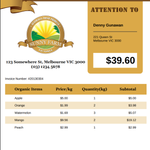 Invoice sample